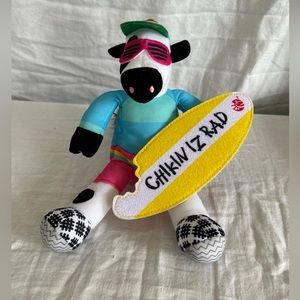 Chick-fil-A Plush 80's Retro Cow Doll Toy Summer 2022 Chikin Iz Rad 7"